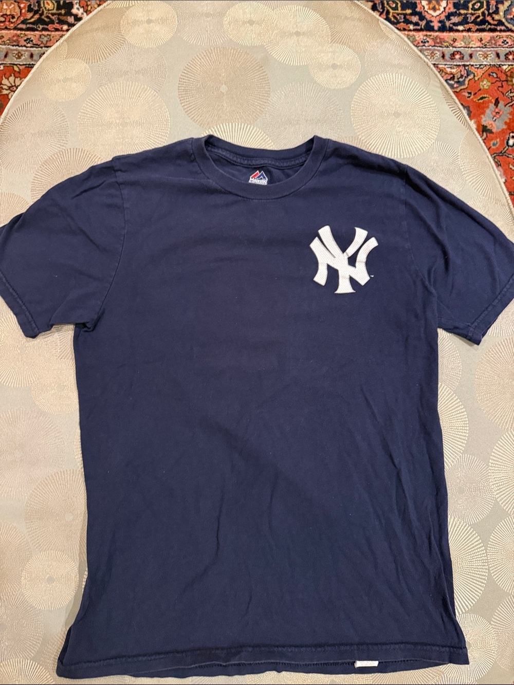 Majestic Navy Tee with White NY Logo
